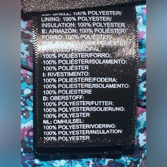 NORTH FACE Girls Reversible Mossbud Swirl Jacket Past‎ Seas X-Large 18 G5 - Picture 11 of 11